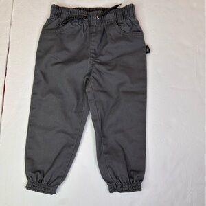 American Hawk Gray Kids Jogger Pants Boys Toddler Adjustable Waistband Size24M